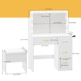 thumbnail image 5 of Uforic Large Makeup Vanity Ensemble with Illuminated Mirror, Adjustable Lighting, and Ample Storage, 5 of 5