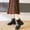 Black, variant on Cameland Hidden High Heel Zipper Wedge Boots, Vintage Calf Boots Women's Leather Women's Shoes Vintage Western Flat Boots, Calf Boots Women's Flat Boots