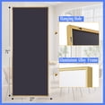 thumbnail image 4 of BEAUTYPEAK 71.1"x27" Full Length Mirror Oversized Rectangle Floor Mirrors with Stand Leaning, Gold, 4 of 6