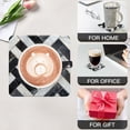 thumbnail image 3 of BaHomeck Drink Coasters Set Of 6 With Holder Pattern Made Of Black And Gray Marble Tiles Water Absorbent Ceramic Coasters Tabletop Protection,Suitable For Various Cup,Home Decor, 3 of 4