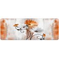 thumbnail image 4 of Rustic Farmhouse Bath Rug, Farm Orange Daisy Floral Flowers and Butterfly on Country Wooden Autumn Bath Mat Yellow Grey Kitchen Rug Floor Mat Soft Non Slip Runner Carpet Indoor Doormat, 17X48, 4 of 6
