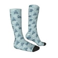 thumbnail image 3 of Fotbe Cute Hippopotamus print Women's Men's Novelty Crew Socks Cotton Socks Knee High Socks for Walking,Running,Nurses,Pregnancy, 3 of 9