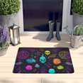 thumbnail image 2 of Neon Halloween Pattern Flannel Non Slip Door Rugs,Washable Door Mats Indoor,Decorative Door Mats,Dirt-Resistant and Absorbent Doormat for Entrance,Bedroom,Kitchen,Bathroom,23.5x16in(60x40cm), 2 of 5