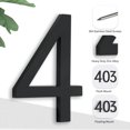thumbnail image 3 of Número de dirección BUTUNITA 7" negro de aleación de zinc, moderno, 3 of 6
