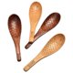 thumbnail image 4 of Cuchara de madera Clinaoy de estilo japonés, de mango corto, tallada a mano y resistente al calor, pequeña cuchara de arroz de madera con forma de pez, utensilios de cocina, 4 of 8