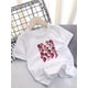 thumbnail image 1 of 1pc Girls' Cartoon Strawberry Print T-Shirt, Cotton Blend Crew Neck Short Sleeve Top, Casual Comfortable Summer Tee with Slight Stretch, Outdoor Activity Appropriate - Pink/Black/Purple, 1 of 6