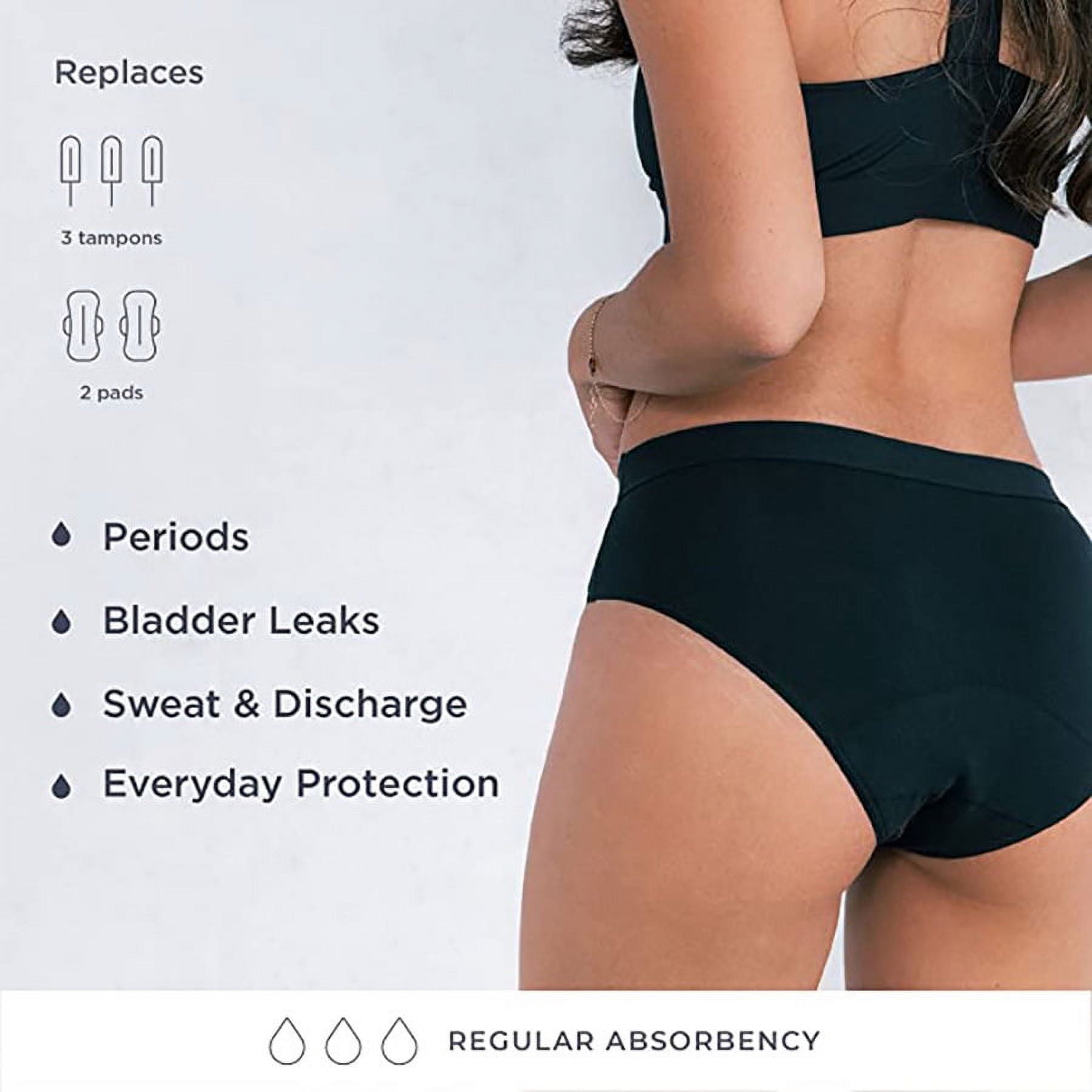 Saalt Volcanic Black XS Cotton Brief Period Underwear