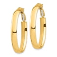 thumbnail image 2 of Primal Gold 14 Karat Yellow Gold 5mm Oval Omega Back Hoop Earrings, 2 of 4