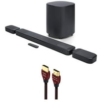 JBL BAR-1000-MK2 Surround Sound 4K Dolby Atmos and DTS Soundbar with a WireLogic Ruby 8ft Ultra High Speed 4K-8K-10K HDMI Cable (2025)