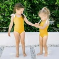 thumbnail image 2 of Fesfesfes Toddler Kids Baby Girls Lace Up Straps Swimsuit Solid Color Swimsuit Open Back One-piece Bathingsuit Swimdress, 2 of 9