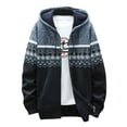 thumbnail image 1 of DPTALR Cardigan à Capuche Tricoté à Manches Longues pour Hommes avec Fermeture Éclair, 1 of 3