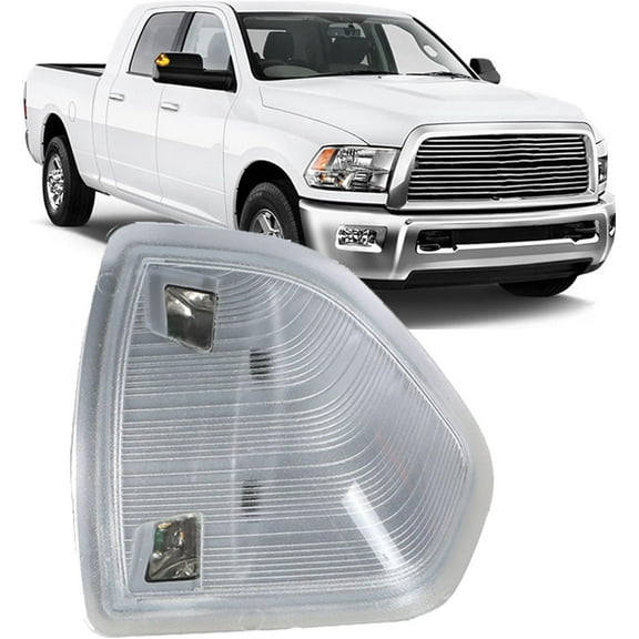 OTTULUR Front Right Passenger Side LED Side Mirror Turn Signal Light Replacement for Ram 1500 2500 3500 4500 5500 2010-2018 Clear Lens Turn Signal Lamp