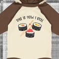 thumbnail image 4 of Inktastic Kawaii How I Roll Sushi Boys or Girls Long Sleeve Baby Bodysuit, 4 of 5
