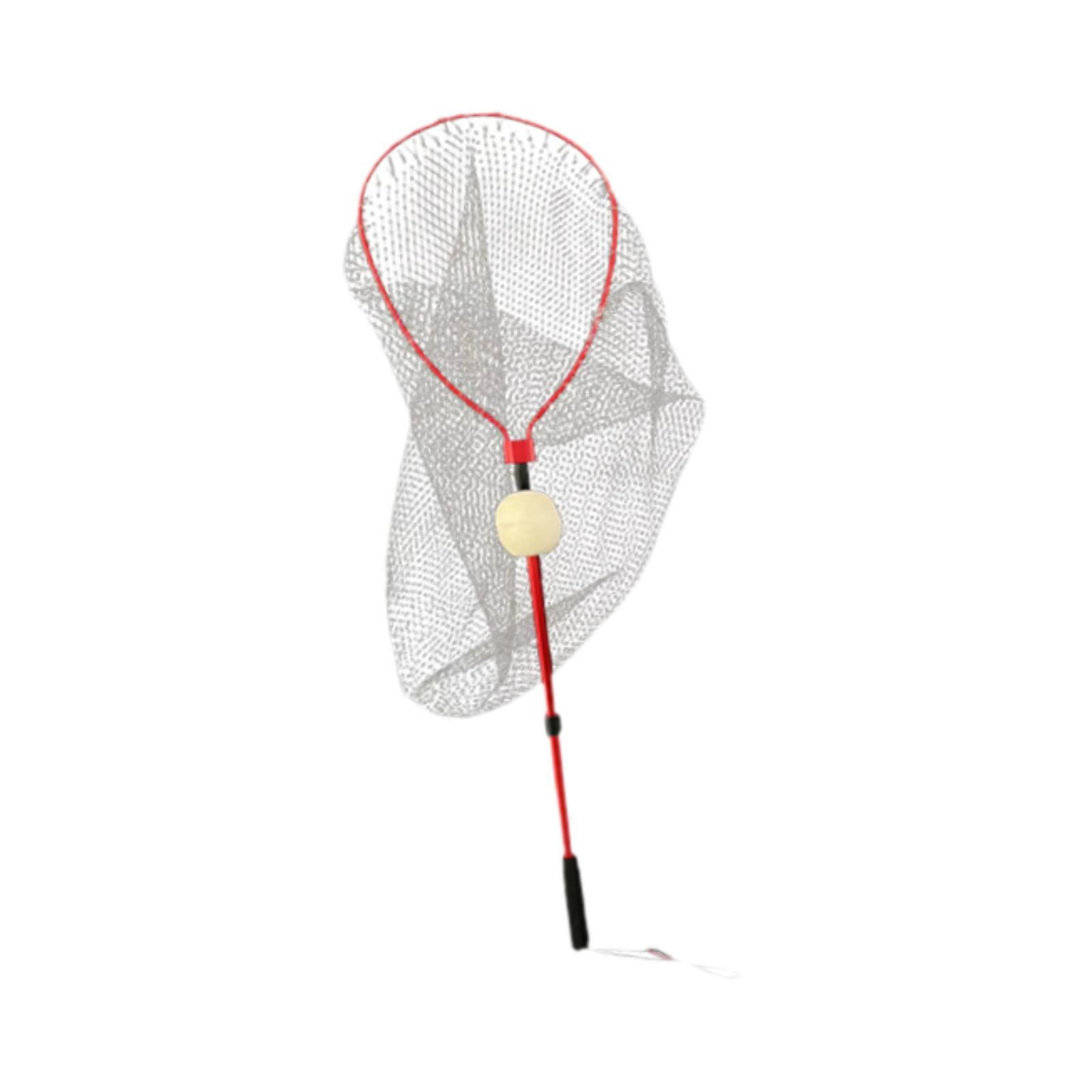 GARENDE Fishing Net Landing Net Extendable Telescopic Handle Lightweight Mesh Net Fishes Catching Releasing Net for Catfish Dragonfly Double Section