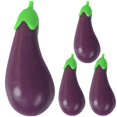 thumbnail image 2 of 4Pcs Play Kitchen Eggplants Realistic Eggplants Kids Kitchen Toys Stretchy Toy Kids Educational Toy, 2 of 2