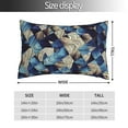 thumbnail image 2 of Honeii Abstract Blue Squares Print Pillow Cases,Plush Throw Pillow Covers,Decorative Pillowcase for Sofa, Couch, Living Room-14"x20", 2 of 6