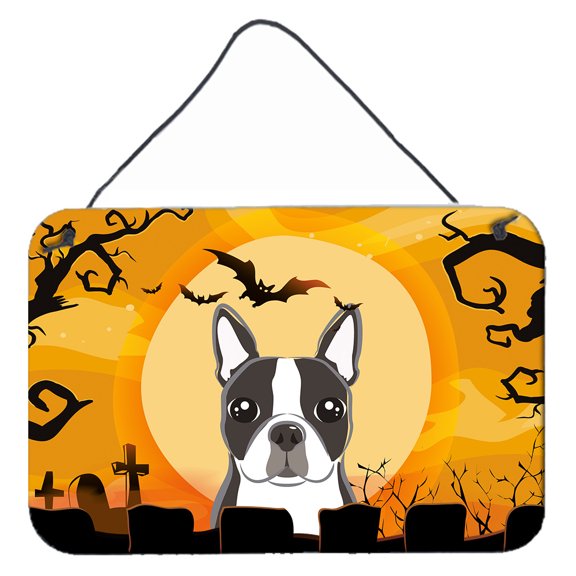 Carolines Treasures BB1761DS812 Halloween Boston Terrier Wall and Door Hanging Prints