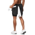 thumbnail image 5 of Phone-Pocket Running jogging Shorts Summer Men 2 In 1 Gym Shorts Men Sport Fitness Shorts Workout Training Tennis Short Pants, 5 of 5
