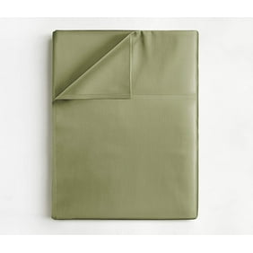 CGK Linens Single Cotton Flat Sheet/Top Sheet 400 Thread Count (Queen, Sage Green)