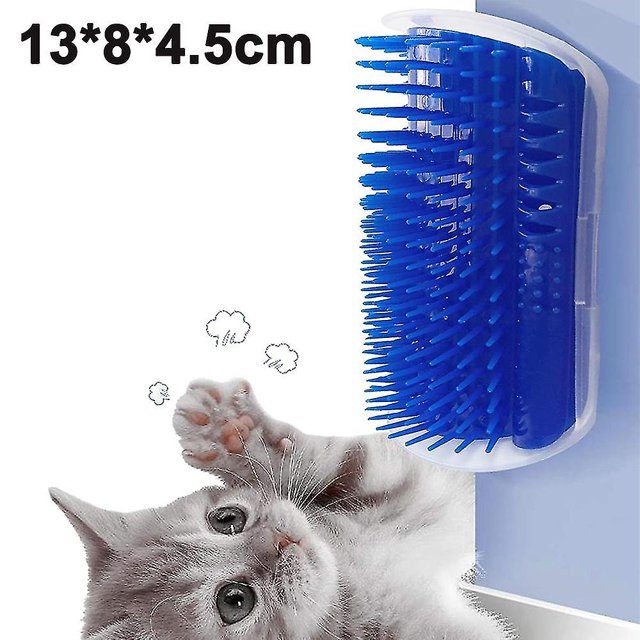 1 paquete de cepillo de aseo para gatos, rascador de cara de gato, peluqueros de esquina de pared, cepillo de aseo suave, peines de masaje para gatos de pelo corto y largo, juguete masajeador más