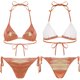 thumbnail image 3 of Minibikini con cordones brillantes metálicos para mujer, traje de baño acolchado con copa triangular, Top con bragas, traje de baño Sexy de 2 piezas, traje de baño para playa, 3 of 5