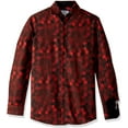 thumbnail image 1 of Azaro Uomo Chemise Habillée à Manches Longues Style Italien pour Homme, Décontractée, Boutonnée, Rouge et Noir, G, 1 of 1