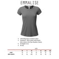 thumbnail image 4 of Emmalise Women's Round Neck Short Sleeve Tru-Fit Tee Shirt, Turquoise, X-Large, 4 of 4