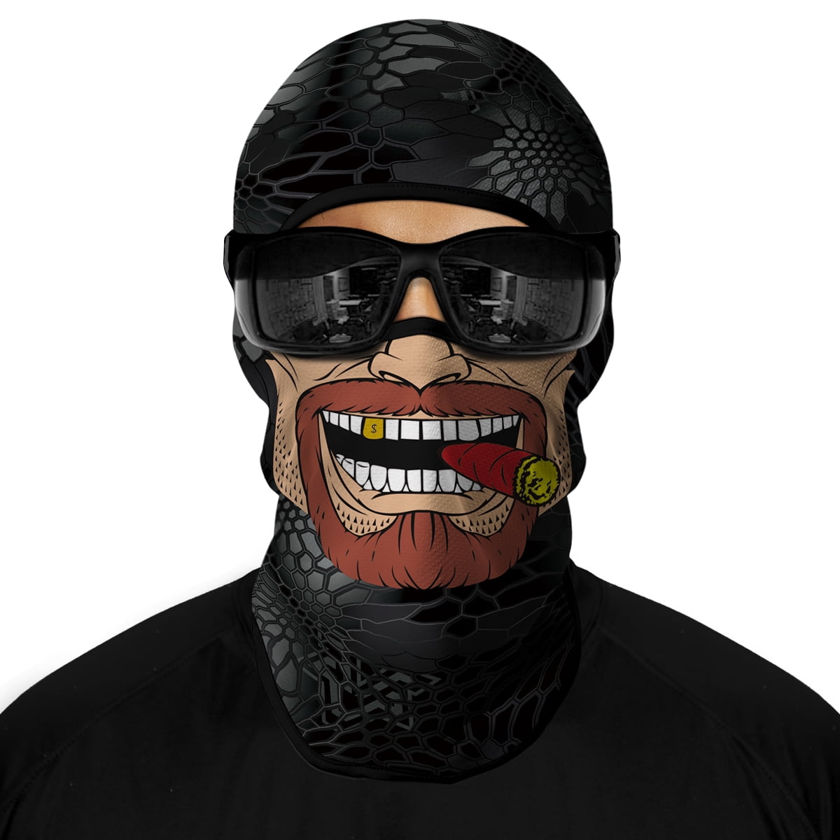 Cycling Mask Full Face Motorcycle Sun Protection Helmet Lining Summer Breathable, Skull Halloween Men's Head cover Balaclava