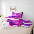 thumbnail image 6 of Erosebridal Pink Purple Tie-Dye 7 Pieces Bedding Comforter Set,Watercolor Psychedelic Full Bedding Set For Girls Kids,Reversible, 6 of 7