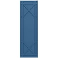 thumbnail image 5 of Ekena Millwork 18"W x 30"H True Fit PVC Bungalow Fixed Mount Shutters, Sojourn Blue (Per Pair - Hardware Not Included), 5 of 9