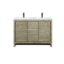 Volez 84 in W x 18.25 in D Dark Grey Double Bath Vanity with Side Cabinets, White Ceramic Top, and Faucet Set