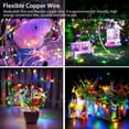 thumbnail image 4 of Epicgadget Solar Flexible Copper Wire String Lights, 16FT 50 LEDs Waterproof Super Bright Solar Lights with 8 Lighting Modes Decorative Lights for Outdoor Christmas Garden Wedding Tree (Multicolor), 4 of 7