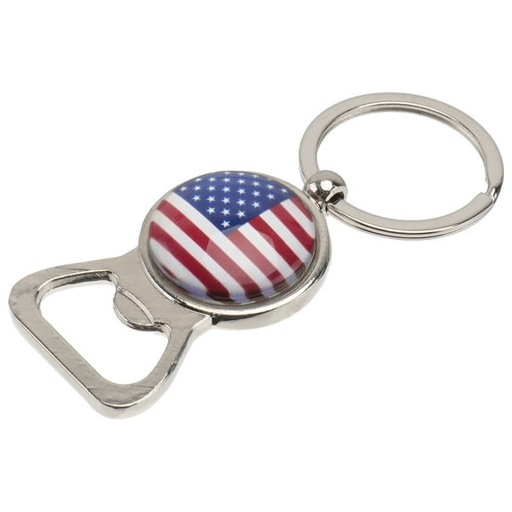 HOMEMAXS US Flag Design Metal Keychain with Bottle Opener Perfect for Key Holding and Patriotic Gifts Assorted Color