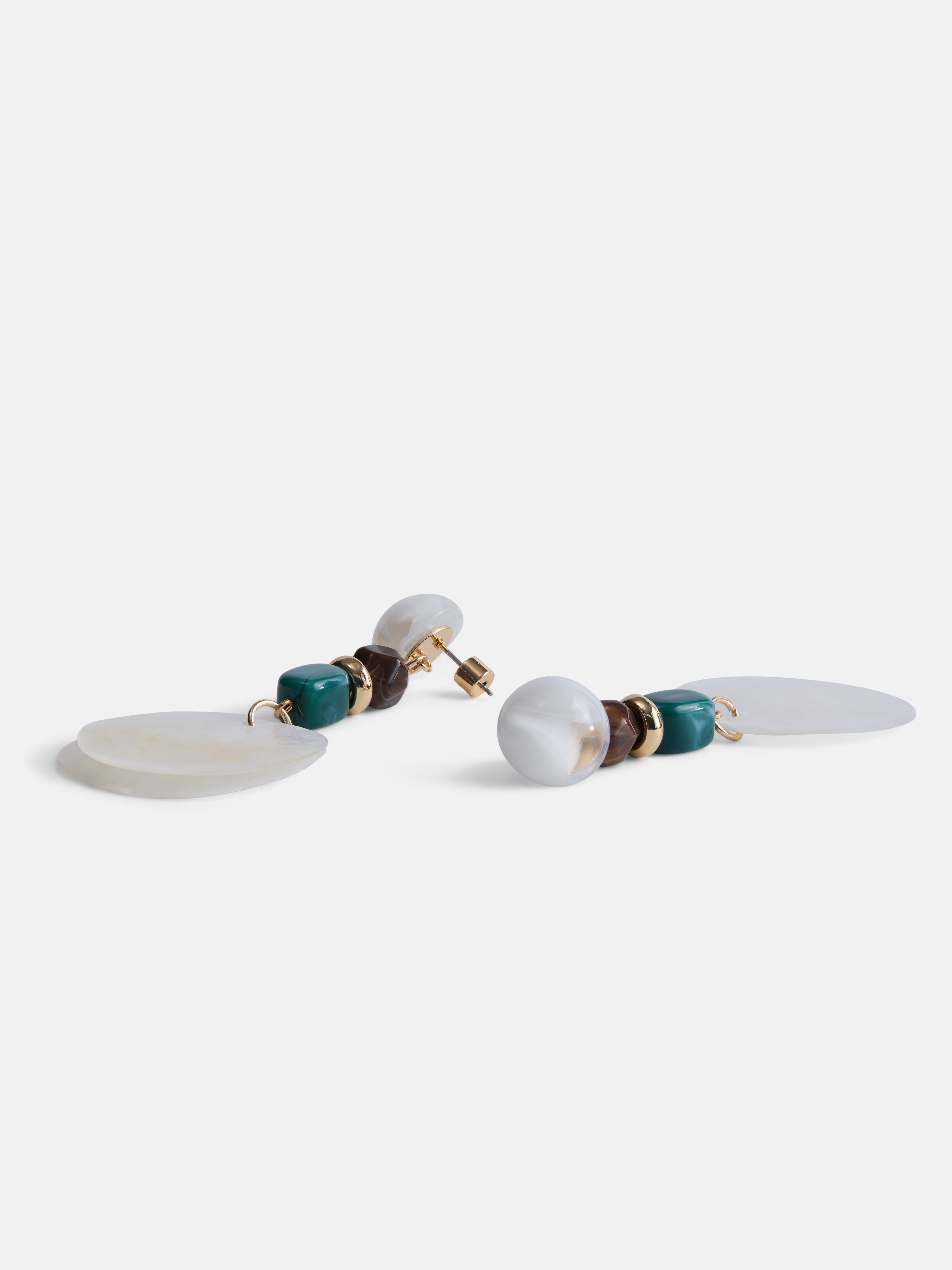 Scoop Women's Gold Tone Beaded Shell Earrings, 1 Pair