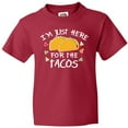 thumbnail image 3 of Inktastic Im Just Here For The Tacos Cinco De Mayo Youth T-Shirt, 3 of 5