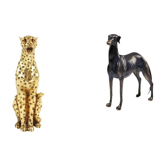 Escultura de resina de Goldenhound para mesa, figura decorativa para centro de mesa, adorno para oficina, hogar, sala de estar, hotel, decora