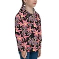thumbnail image 3 of Fotbe Lilies Flowers Pattern Youth Pullover Hooded Sweatshirt, Boys Hoodie, Kangaroo Pocket Hoodie for Kids Girls -Medium, 3 of 6