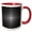 Red/White, variant on 3drose, Illuminant Polka Dot Pattern - Black and White Halftone Design, 11oz Mug