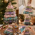 thumbnail image 3 of DIY Sewing Kit for Layered Fabric Christmas Tree Ornament, Vintage Quilt‑Style Handmade Hanging Decoration, Beginner Friendly Holiday Craft Gift for Home Xmas Tree Decor, 8 Inch, 3 of 8