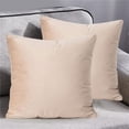 thumbnail image 1 of Feltree Decorative Throw Pillows 18x18 Inches, Linen Look Velvet Lumbar Support Pillow for Sofa Living Room Bed, Polyester Cushion with Zipper Cover (Pillow Insert Included), 1 of 8