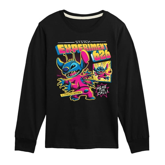 Disney - Lilo & Stitch - Experiment 626 Cover - Toddler & Youth Long Sleeve Graphic T-Shirt
