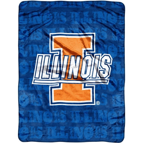 Illinois Fighting Illini Large 50"x60" Fleece Throw Blanket University of 