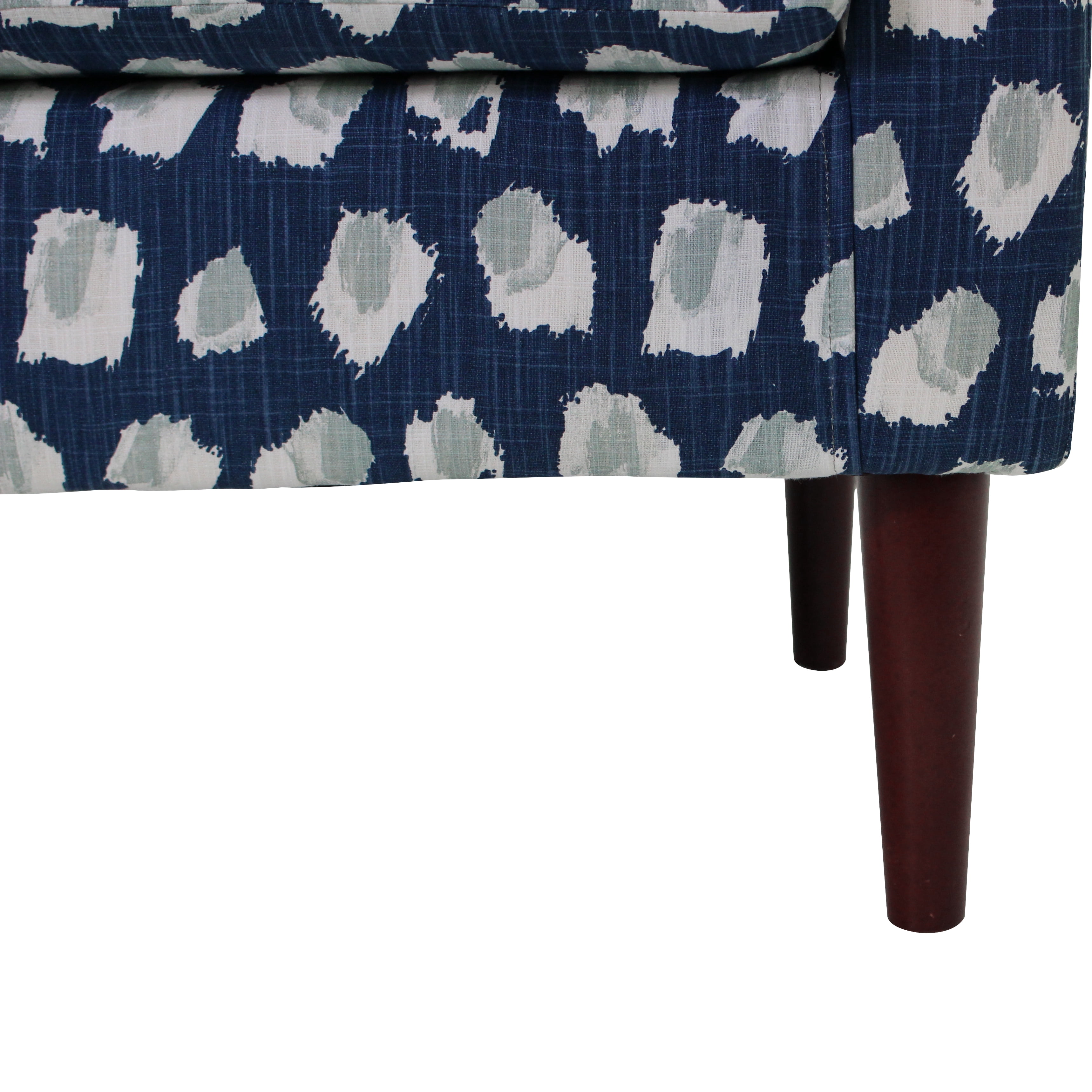 Mainstays Kinley Lounge Arm Chair, Blue Polyester Fabric
