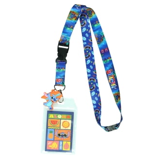 Execucat Cat & Books Wristlet Lanyard - ID Badge Holder & Keychain