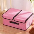 thumbnail image 5 of Caja de almacenamiento apilable rosa grande con tapa, organizador de ropa portátil ER, 5 of 5