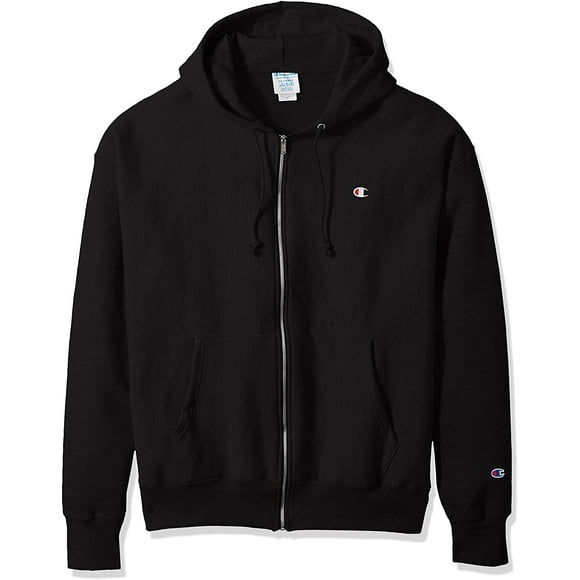 Champion LIFE Men's Reverse Weave Full-Zip Hoodie, Black, 3XL