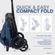 thumbnail image 4 of Valco Baby Trend Duo Light Weight Side by Side Double Stroller 2023 (Denim Blue) - Easy and Compact fold, Multi-Position Recline, Large Canopy, Independent Twin Vents and More - Luxurious Twin Pram, 4 of 5