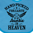 thumbnail image 4 of Inktastic Handpicked for Earth by My Auntie in Heaven with Angel Wings Boys or Girls Baby Bib, 4 of 4