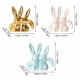 thumbnail image 2 of Ceramic Bunny Bunny Ring Holder, Jewelry Trinket Dish, Earrings Necklace Storage Tray, Cute Animal Dresser Organizer, Vanity Table Decorative Figurine, Gift Idea Accessory, 2 of 5