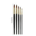 thumbnail image 3 of Oil Painting Brushes Set 5-Pack, Round Tip Nylon Hair Brushes for Acrylic Oil Painting Beginner Art Supplies, 3 of 5